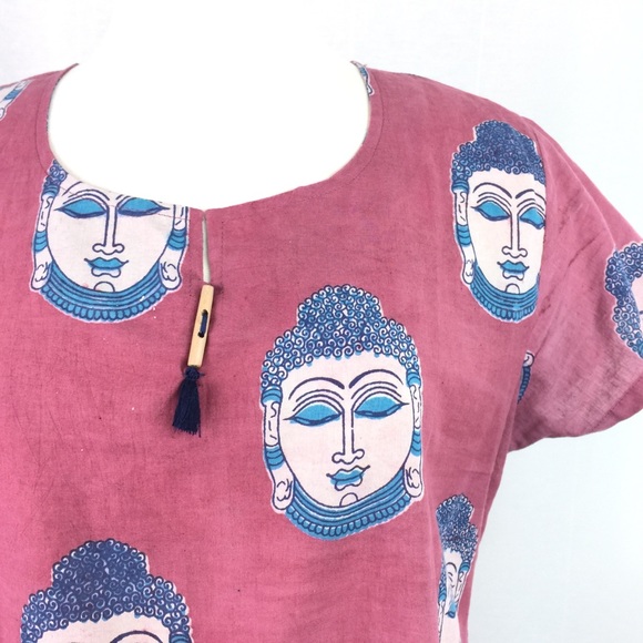 Buddha Midi Tunic Shift Dress - Picture 2 of 8